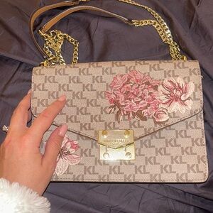 Rare Karl Lagerfeld Monogram Floral Crossbody Embroidery
NWOT with dust bag